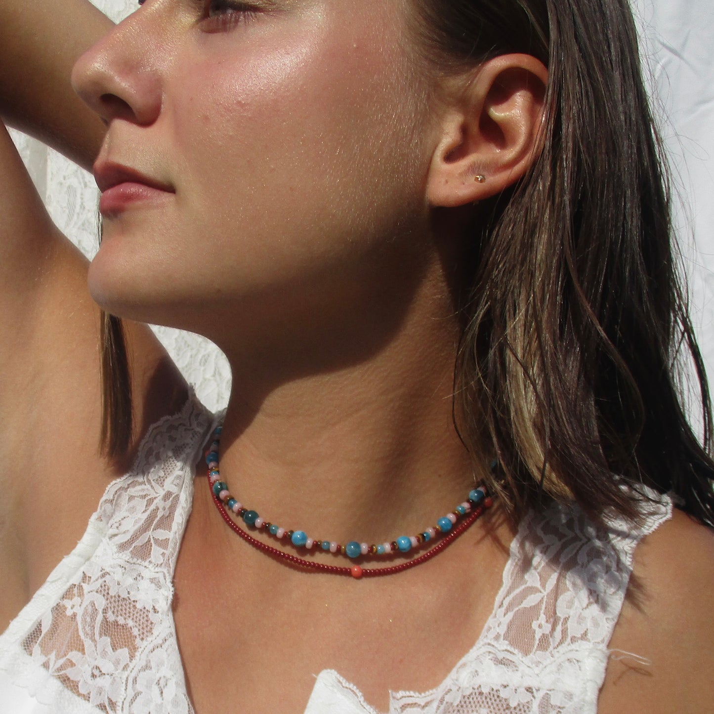 Burgundy Necklace - Athena+Co