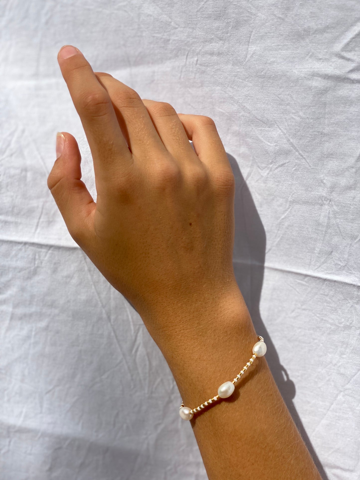 Pearls on Rainbow Bracelet