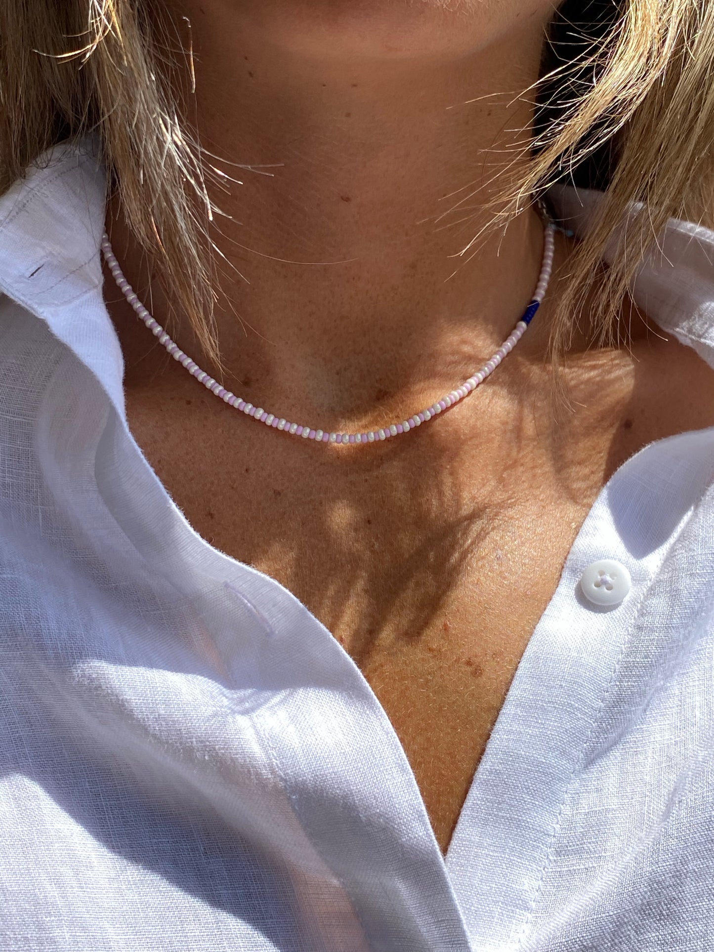 Pearlie White Sterling Necklace - sale