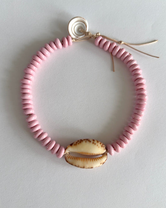 Pink Cowrie Necklace