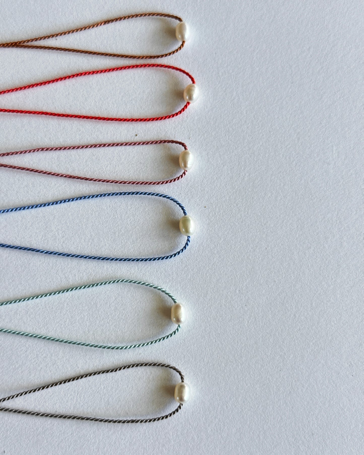 Forget Me Knots Necklace (rice pearl) - Athena+Co