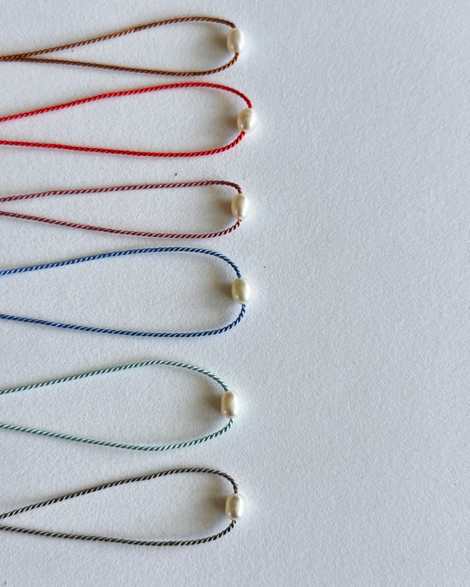 Forget Me Knots Necklace (rice pearl) - Athena+Co