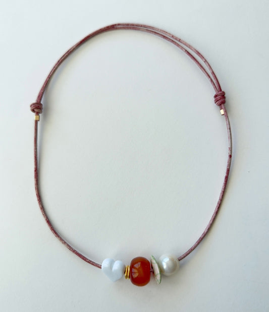 Paradise Leather Necklace no.1