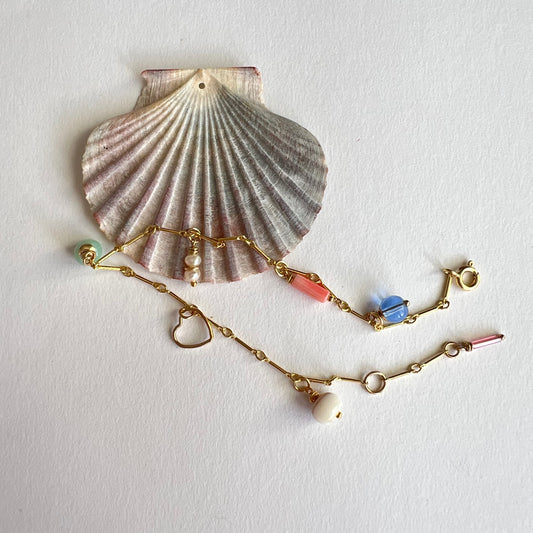 Fine Gold Link & Charm Bracelet
