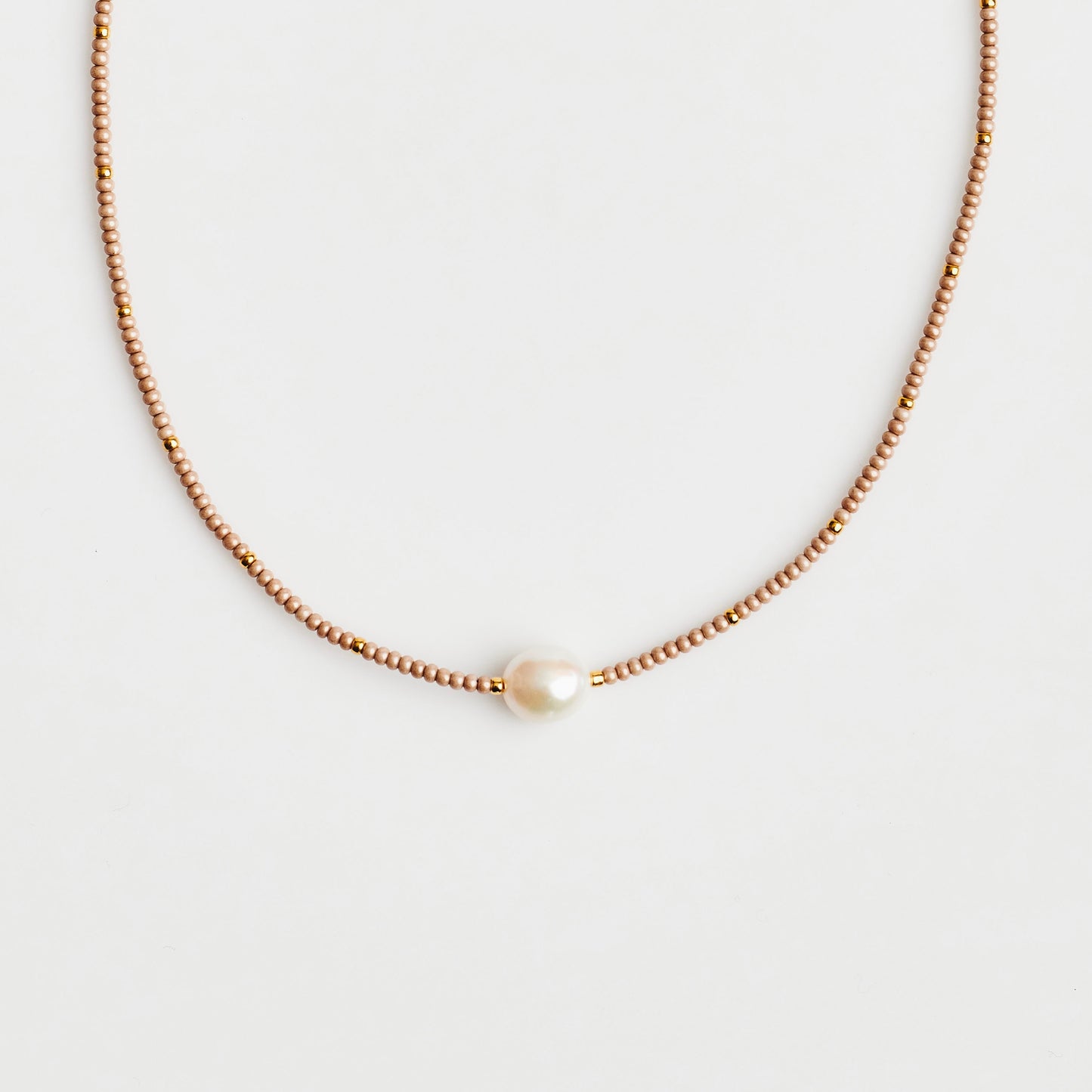 Pearly Dot Fine Bead Necklace