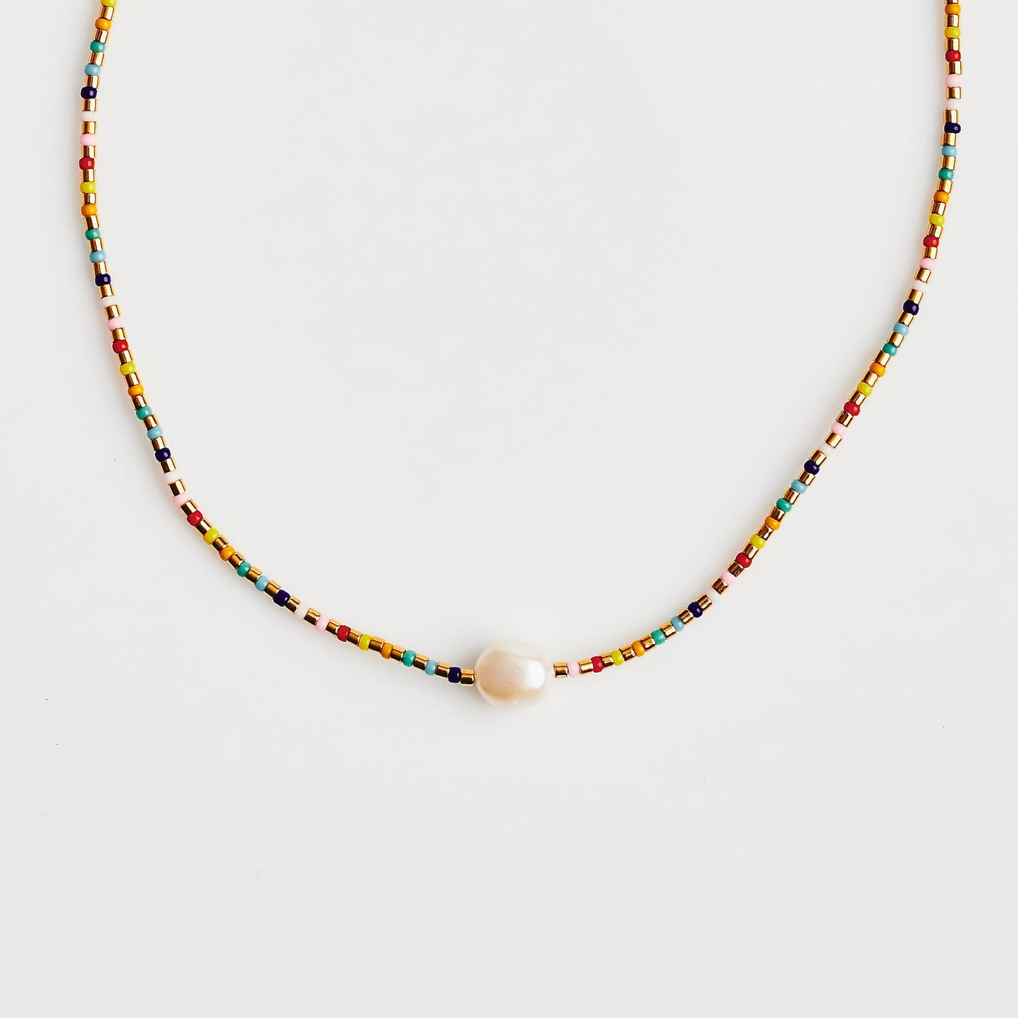 Pearly Dot Fine Bead Necklace