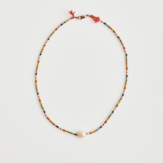 Pearly Dot Fine Bead Necklace