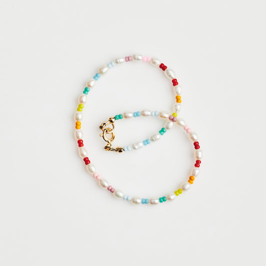 Pearls on Rainbow Anklet