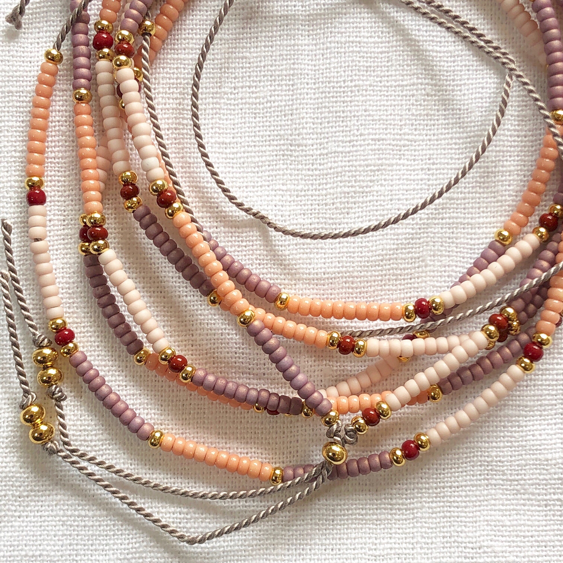 Dusty Pinks Necklace - Athena+Co - Jewellery - Jewelry - Beaded - Necklace - Bracelet - Fashion