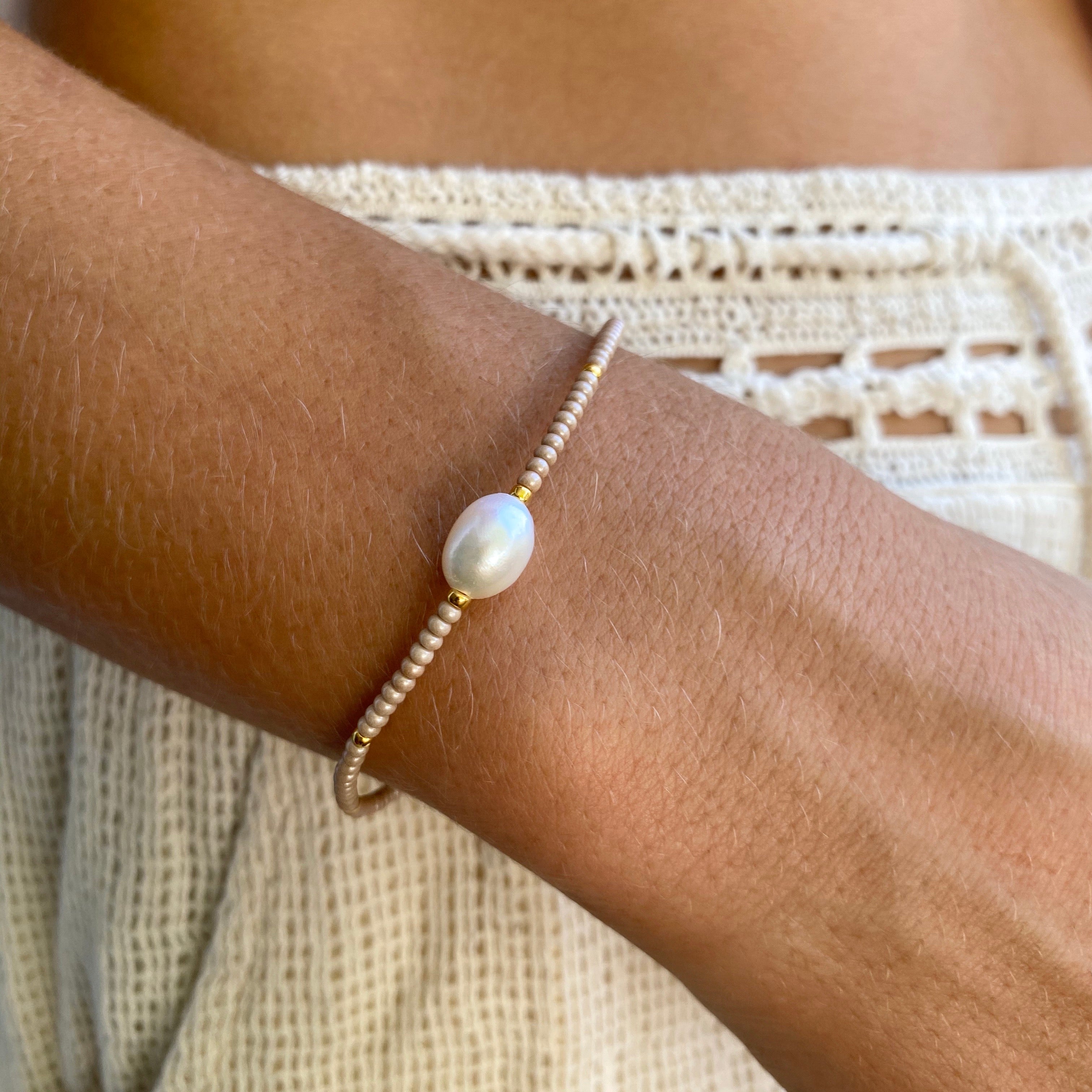 Return to Tiffany™ Wrap Bead Bracelet in Silver with Pearls and a Diamond,  Small | Tiffany & Co.