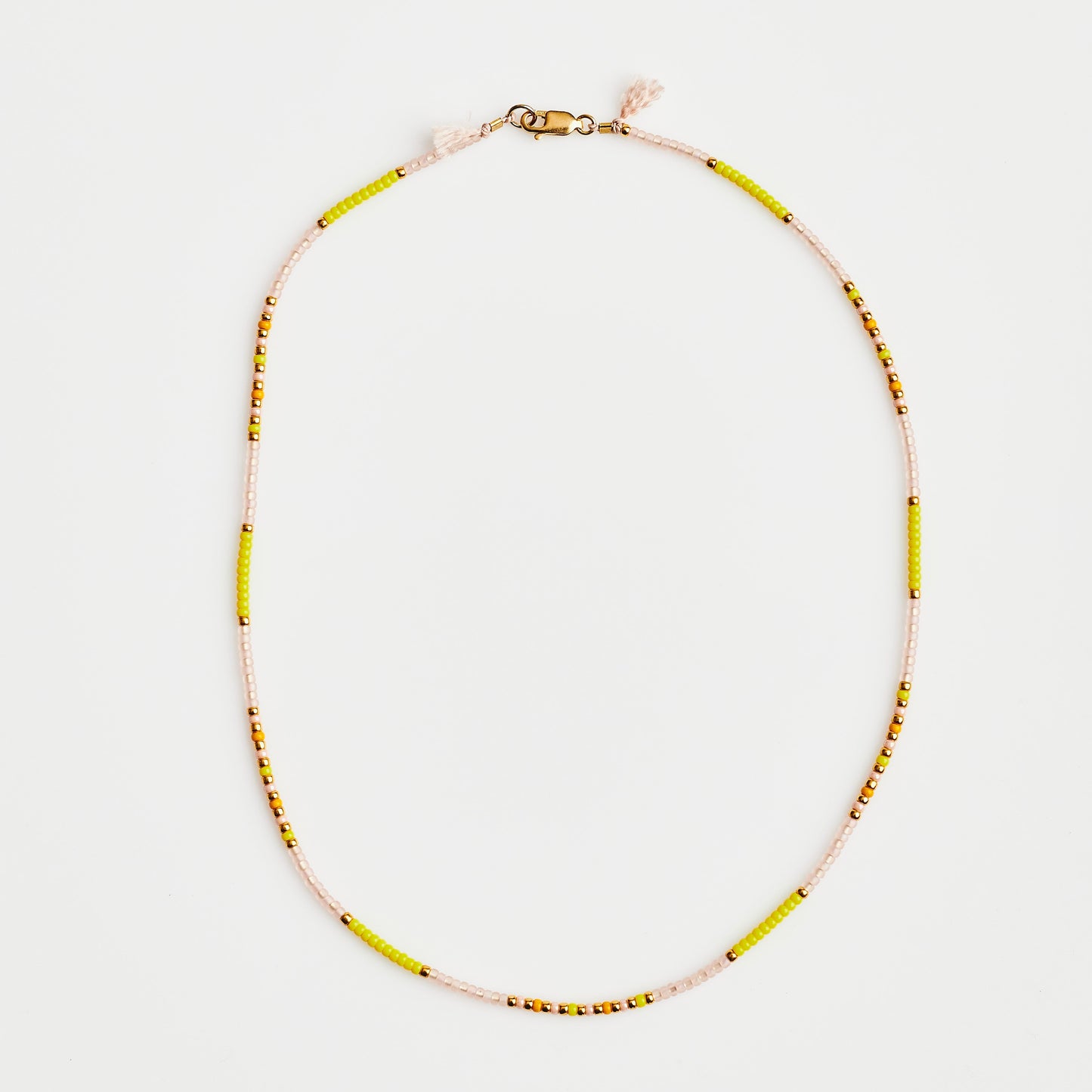 Mellow Yellow Fine Bead Necklace