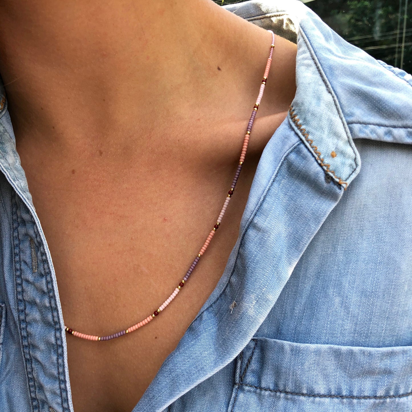 Dusty Pinks Necklace - Athena+Co - Jewellery - Jewelry - Beaded - Necklace - Bracelet - Fashion