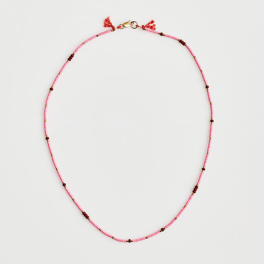 Été Rose Fine Bead Necklace