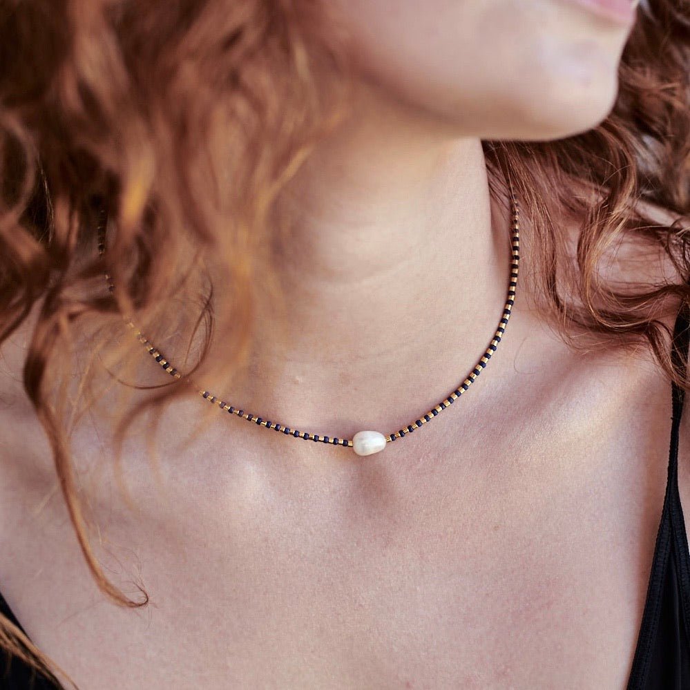 Pearly Dot Fine Bead Necklace - Athena+Co - Jewellery - Jewelry - Beaded - Necklace - Bracelet - Fashion