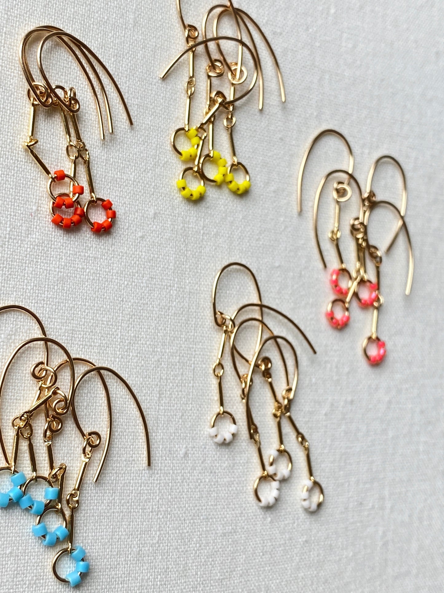 Fine Gold Poppy Earrings - Athena+Co - Jewellery - Jewelry - Beaded - Necklace - Bracelet - Fashion