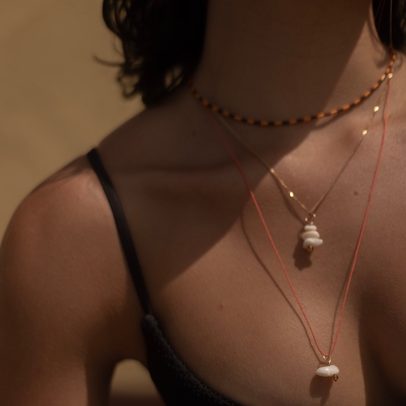 St Tropez Charmed Silk Thread Necklace